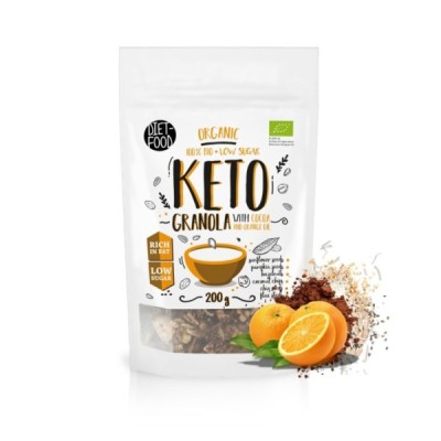Bio Keto Granola Kakao z Olejkiem Pomarańczowym 200 g