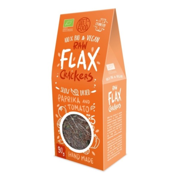 Bio Flax Krakersy Pomidor i Papryka 90 g