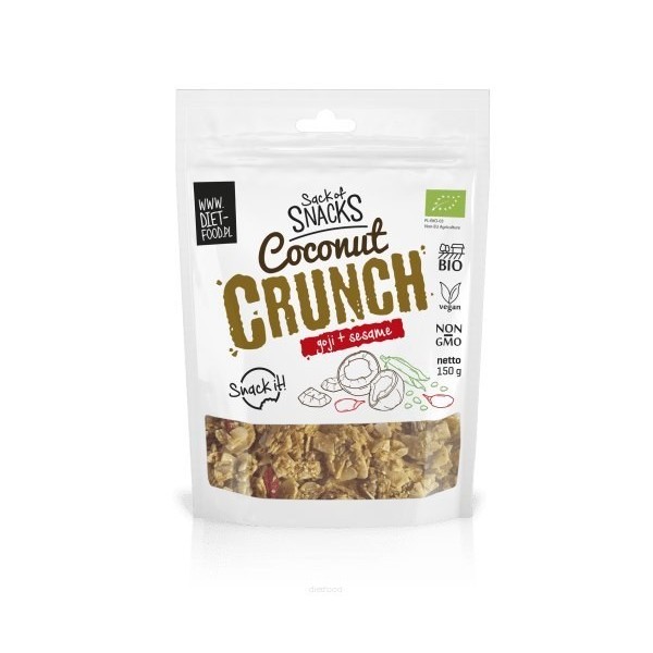 Bio Kokosowy Crunch z Jagodami Goji i Sezamem 150 g