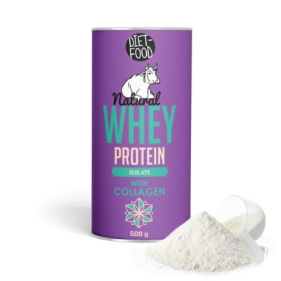 Białko Serwatkowe Whey Izolat z Kolagenem 500 g