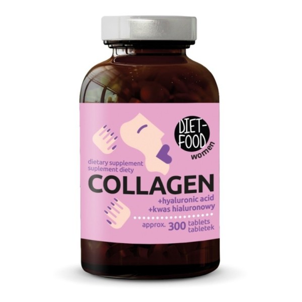 Kolagen z kwasem hialuronowym 120 g - ok. 300 tab.
