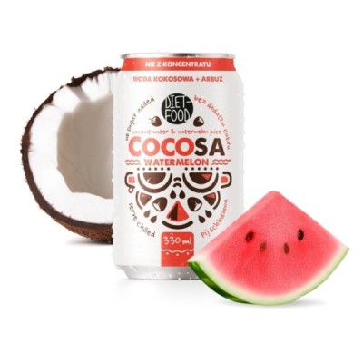Cocosa Woda Kokosowa z młodego kokosa Niegazowana z sokiem z Arbuza NFC 330 ml (kaucja)